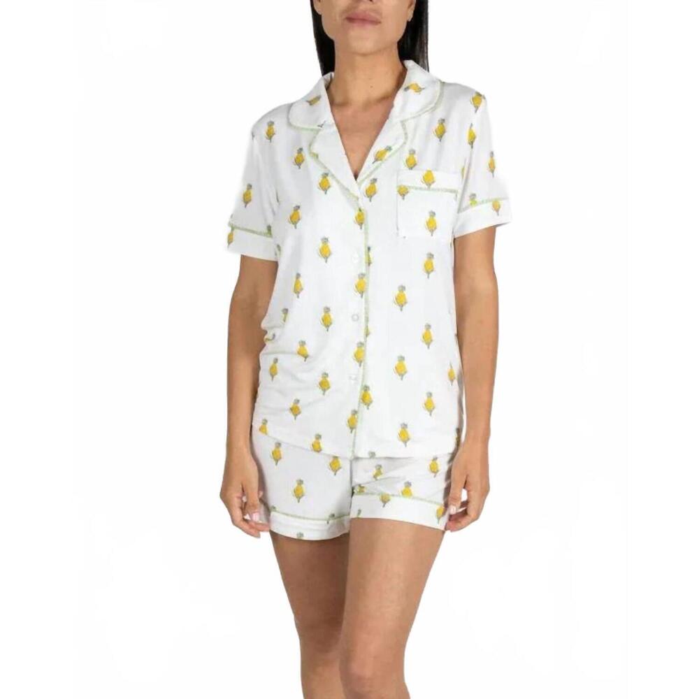 NEW ASPEN DREAM jolene short pajama set in pineapple